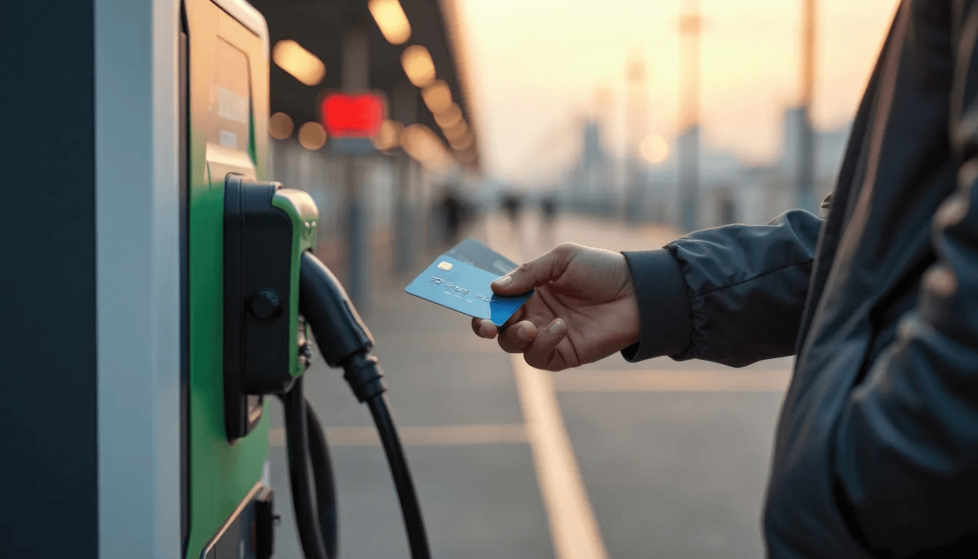 Fuel card payment at station