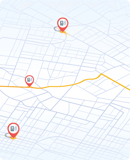 Nationwide delivery route map